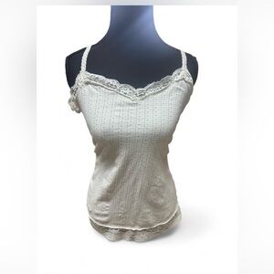 Y2k coquette polka dot lace cami soft girl Fairycore tank early 2000s layering